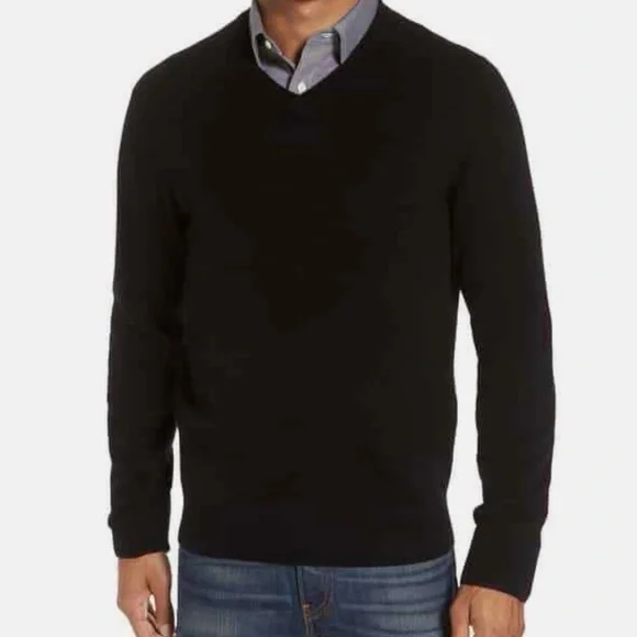 Joseph Men's Cashmere Charcoal V-Neck SweaterEUC